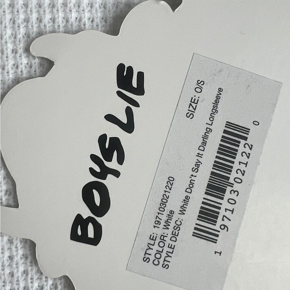 Boys Lie White Sweater with Graphic Details - Picture 2 of 5
